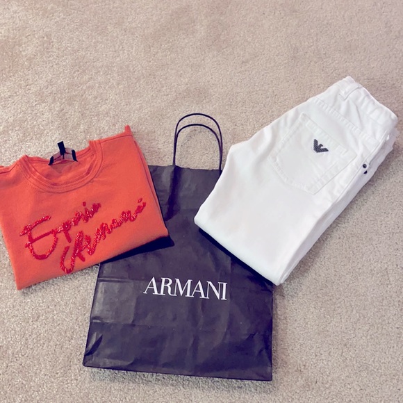 Emporio Armani Girls Pullover and Jeans - Size 6Y - Picture 8 of 9